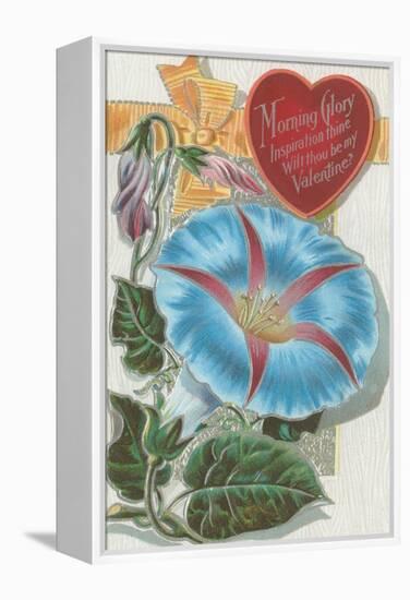 Vintage Morning Glory Valentine-null-Framed Stretched Canvas