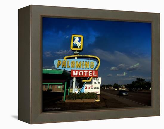 Vintage Motel Sign in America-Salvatore Elia-Framed Premier Image Canvas