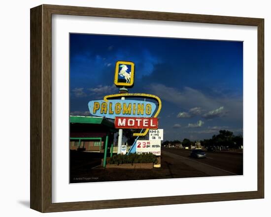 Vintage Motel Sign in America-Salvatore Elia-Framed Photographic Print