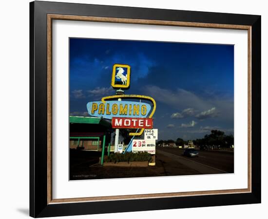 Vintage Motel Sign in America-Salvatore Elia-Framed Photographic Print