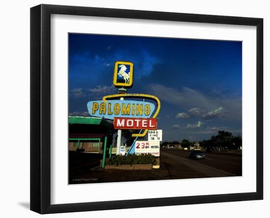 Vintage Motel Sign in America-Salvatore Elia-Framed Photographic Print