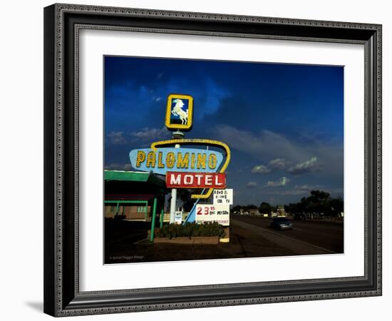 Vintage Motel Sign in America-Salvatore Elia-Framed Photographic Print