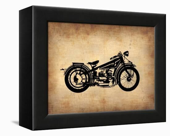 Vintage Motorcycle 1-NaxArt-Framed Stretched Canvas