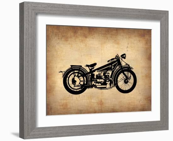 Vintage Motorcycle 1-NaxArt-Framed Art Print