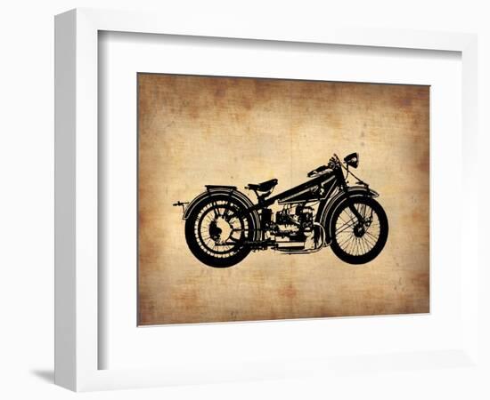 Vintage Motorcycle 1-NaxArt-Framed Art Print