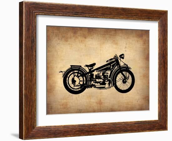 Vintage Motorcycle 1-NaxArt-Framed Art Print