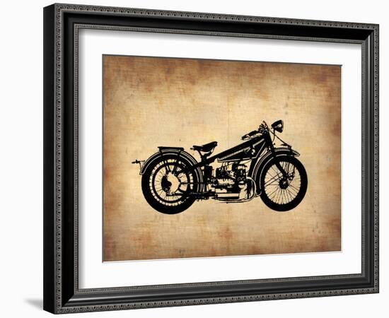 Vintage Motorcycle 1-NaxArt-Framed Art Print