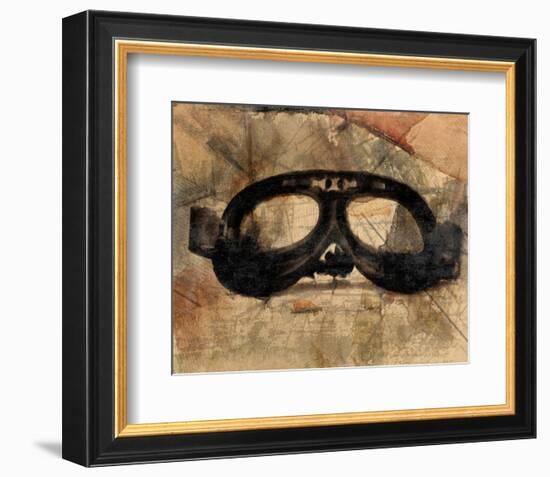 Vintage Motorcycle Glasses-Irena Orlov-Framed Art Print