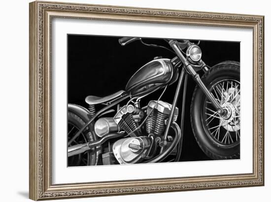 Vintage Motorcycle I-Ethan Harper-Framed Art Print