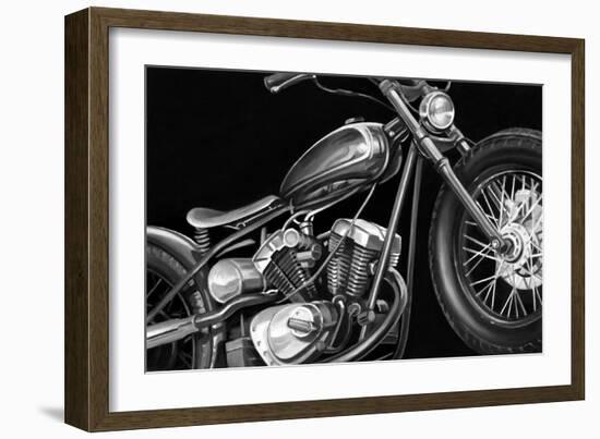 Vintage Motorcycle I-Ethan Harper-Framed Art Print