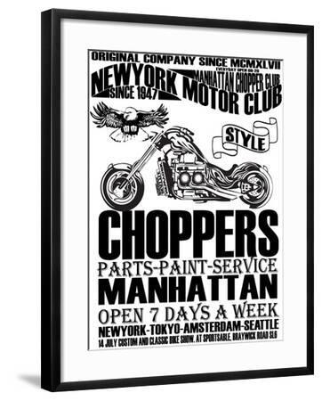 Poster 24/" x 36/" Weston Choppers Motorcycle