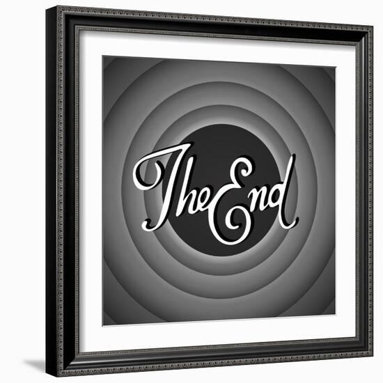 Vintage Movie Ending Screen-PiXXart-Framed Premium Giclee Print