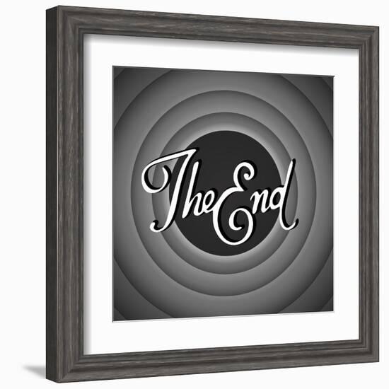 Vintage Movie Ending Screen-PiXXart-Framed Art Print