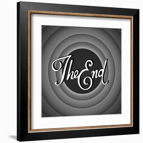 Vintage Movie Ending Screen-PiXXart-Framed Art Print