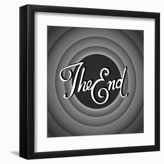 Vintage Movie Ending Screen-PiXXart-Framed Art Print