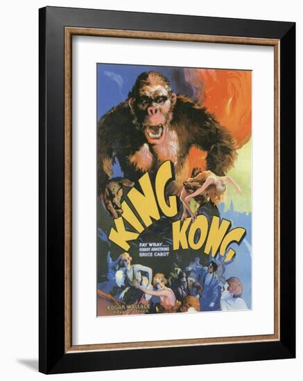 Vintage Movie Poster - King Kong-null-Framed Art Print