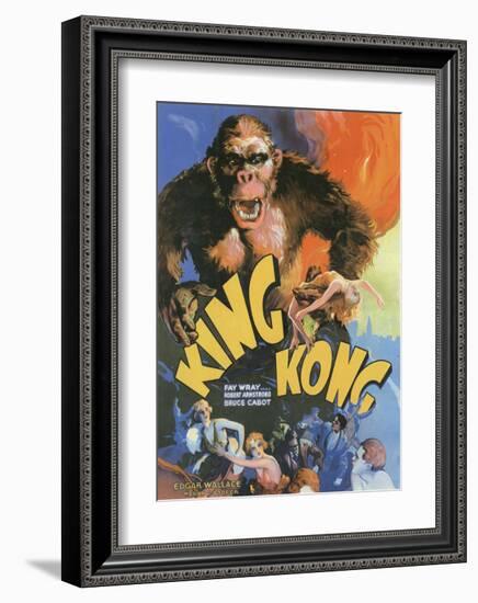 Vintage Movie Poster - King Kong-null-Framed Art Print