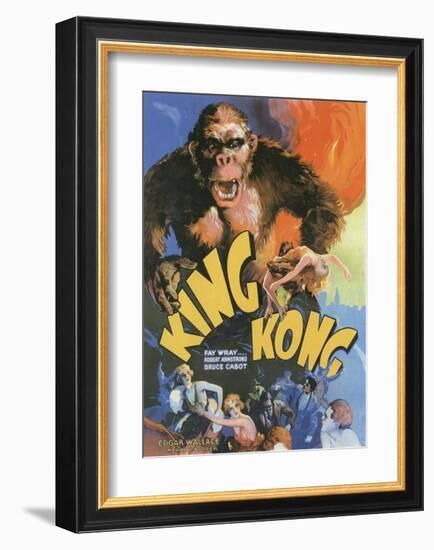 Vintage Movie Poster - King Kong-null-Framed Art Print