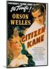 Vintage Movie Poster - Orson Welles in Citizen Kane-null-Mounted Art Print