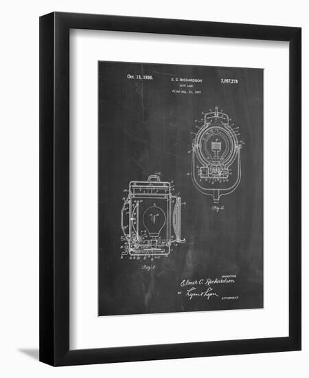 Vintage Movie Set Light Patent-Cole Borders-Framed Art Print