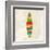 Vintage Multicolor Surfboard-cienpies-Framed Art Print