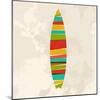 Vintage Multicolor Surfboard-cienpies-Mounted Art Print