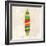 Vintage Multicolor Surfboard-cienpies-Framed Art Print