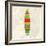 Vintage Multicolor Surfboard-cienpies-Framed Art Print