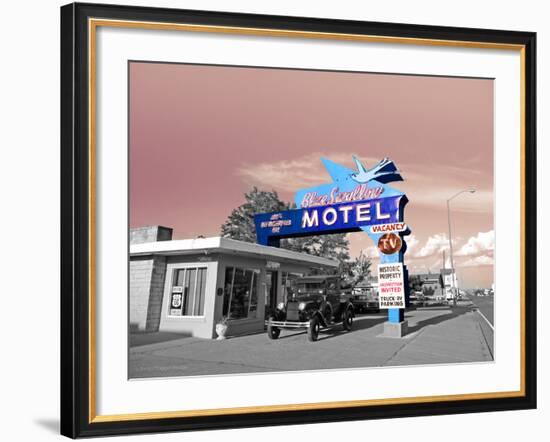 Vintage Neon Motel Sign in America-Salvatore Elia-Framed Photographic Print