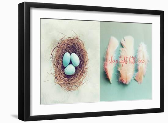 Vintage Nest of Feathers-Vicki Dvorak-Framed Art Print