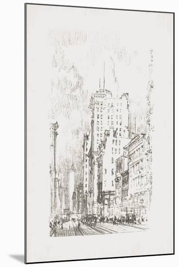 Vintage New York - Broadway Above 23rd Street-The Vintage Collection-Mounted Giclee Print