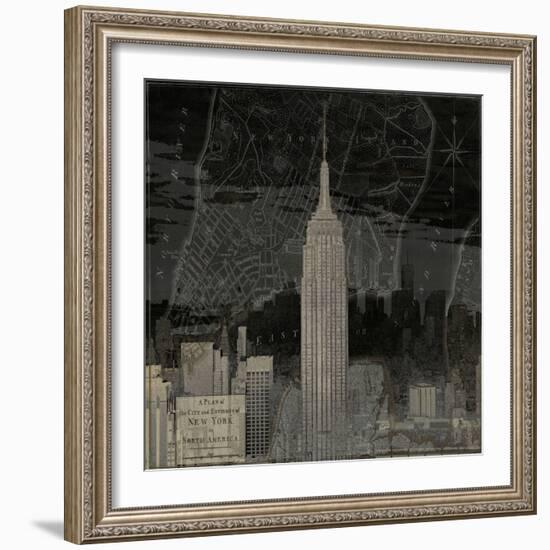 Vintage New York in Black I-Dylan Matthews-Framed Art Print