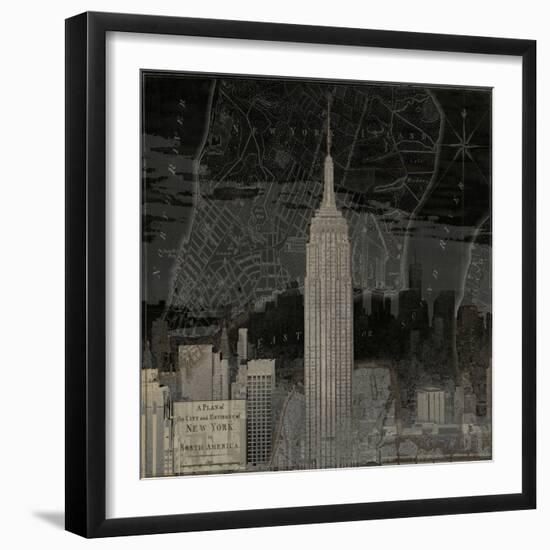 Vintage New York in Black I-Dylan Matthews-Framed Art Print