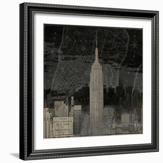 Vintage New York in Black I-Dylan Matthews-Framed Art Print