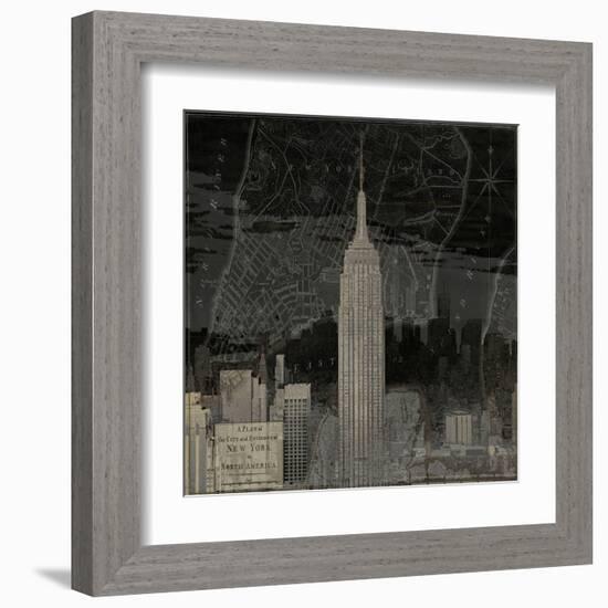 Vintage New York in Black I-Dylan Matthews-Framed Art Print