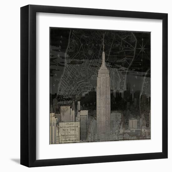 Vintage New York in Black I-Dylan Matthews-Framed Art Print