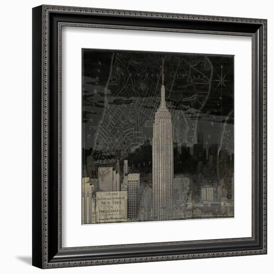 Vintage New York in Black I-Dylan Matthews-Framed Art Print