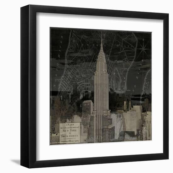 Vintage New York in Black II-Dylan Matthews-Framed Art Print