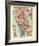 Vintage New York Map-The Vintage Collection-Framed Giclee Print