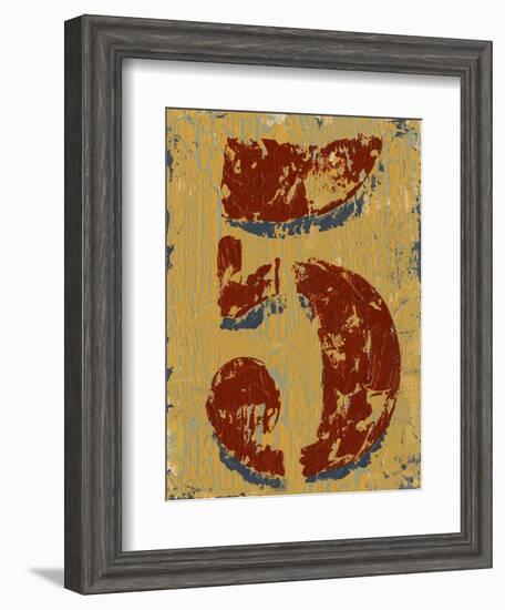 Vintage Numbers V-Ethan Harper-Framed Art Print