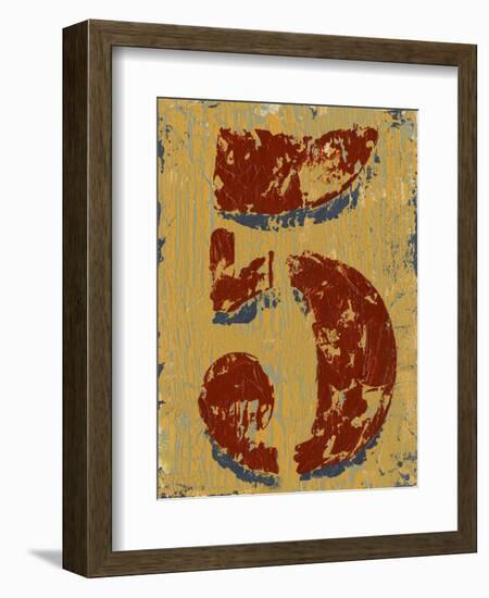 Vintage Numbers V-Ethan Harper-Framed Art Print