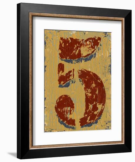 Vintage Numbers V-Ethan Harper-Framed Art Print