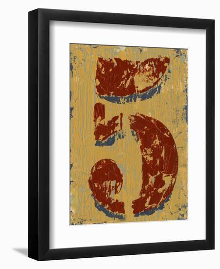 Vintage Numbers V-Ethan Harper-Framed Art Print