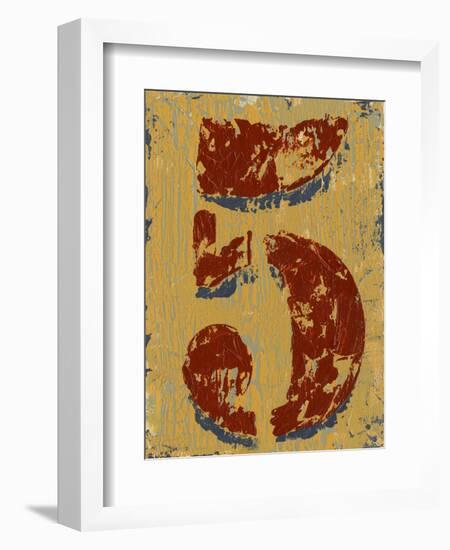 Vintage Numbers V-Ethan Harper-Framed Art Print