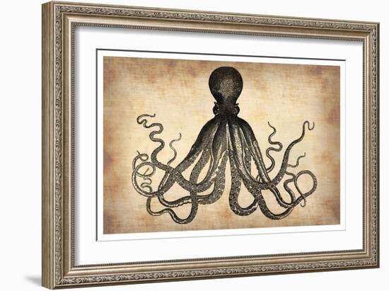 Vintage Octopus-NaxArt-Framed Art Print