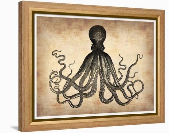 Vintage Octopus-NaxArt-Framed Stretched Canvas