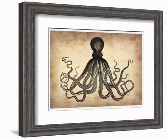 Vintage Octopus-NaxArt-Framed Art Print