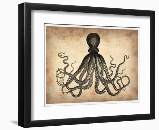 Vintage Octopus-NaxArt-Framed Art Print