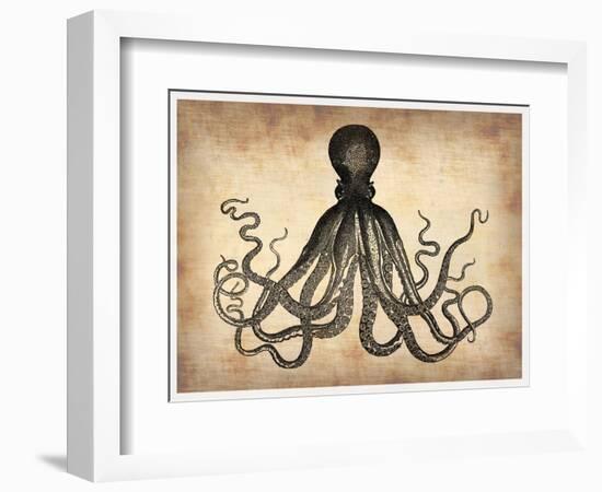 Vintage Octopus-NaxArt-Framed Art Print