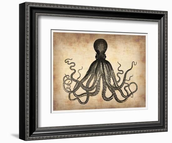 Vintage Octopus-NaxArt-Framed Art Print